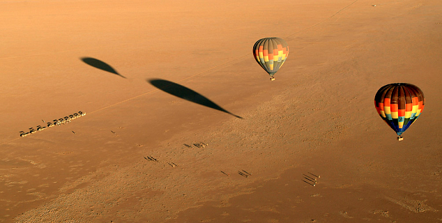 Ballooning over the Namib
