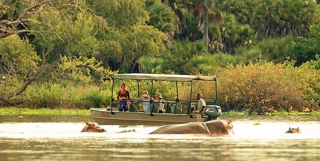 Boat safari on Rufiji River