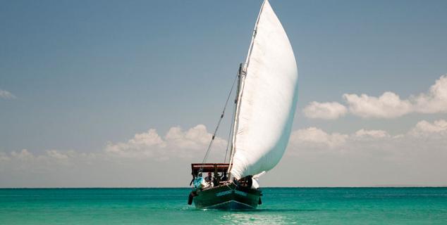 Dhow under full sail