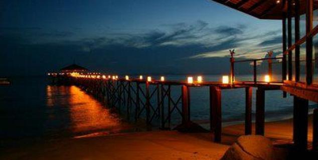 Jetty at night