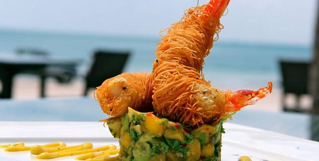 Kataifi Prawns, Avocado & Mango Salad