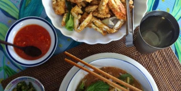 Laksa and Soft Shell Crab tempura