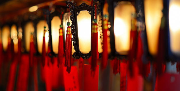 Man Mo Te Temple Lanterns, Hong Kong