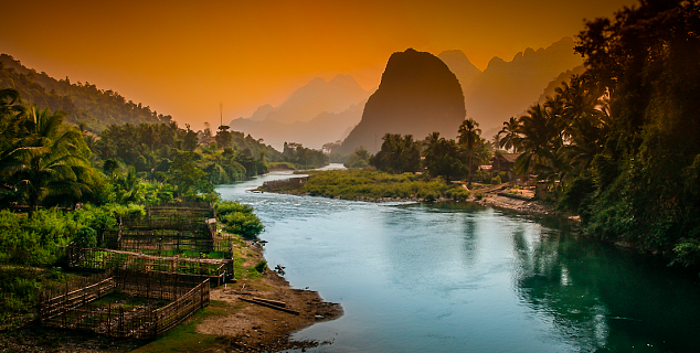 Mekong near Vang Vieng