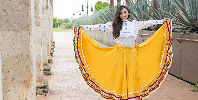 Mexican Woman with Traditional Dress