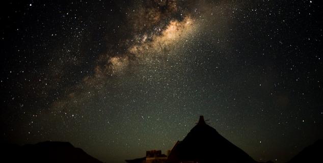 Night sky from lodge