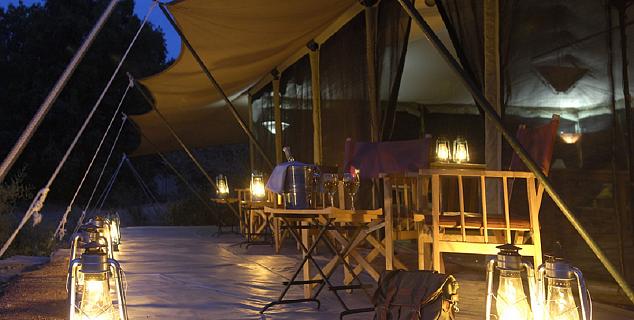 Night time at Porini Lion Camp