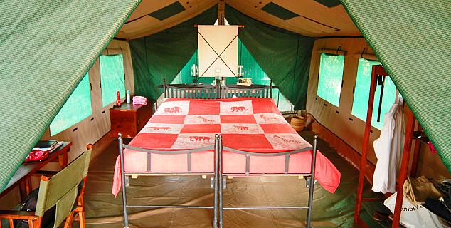 Tent interior