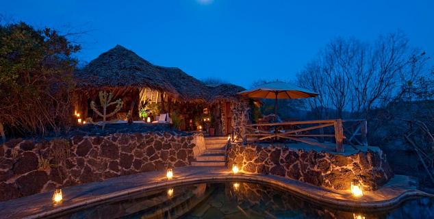 The pool at Ol Donyo lodge
