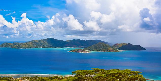 View of Praslin from Mahe